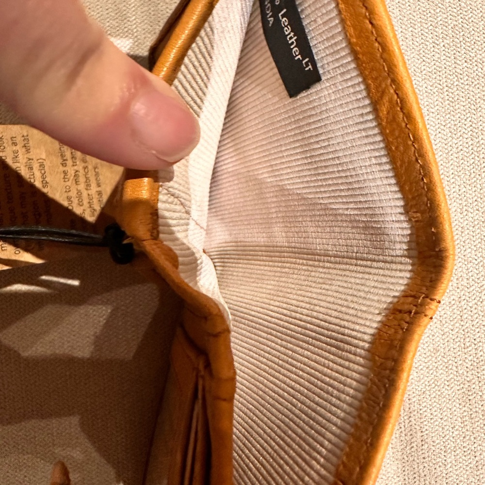 Margot Tan Leather Card Holder - Picture 4 of 14